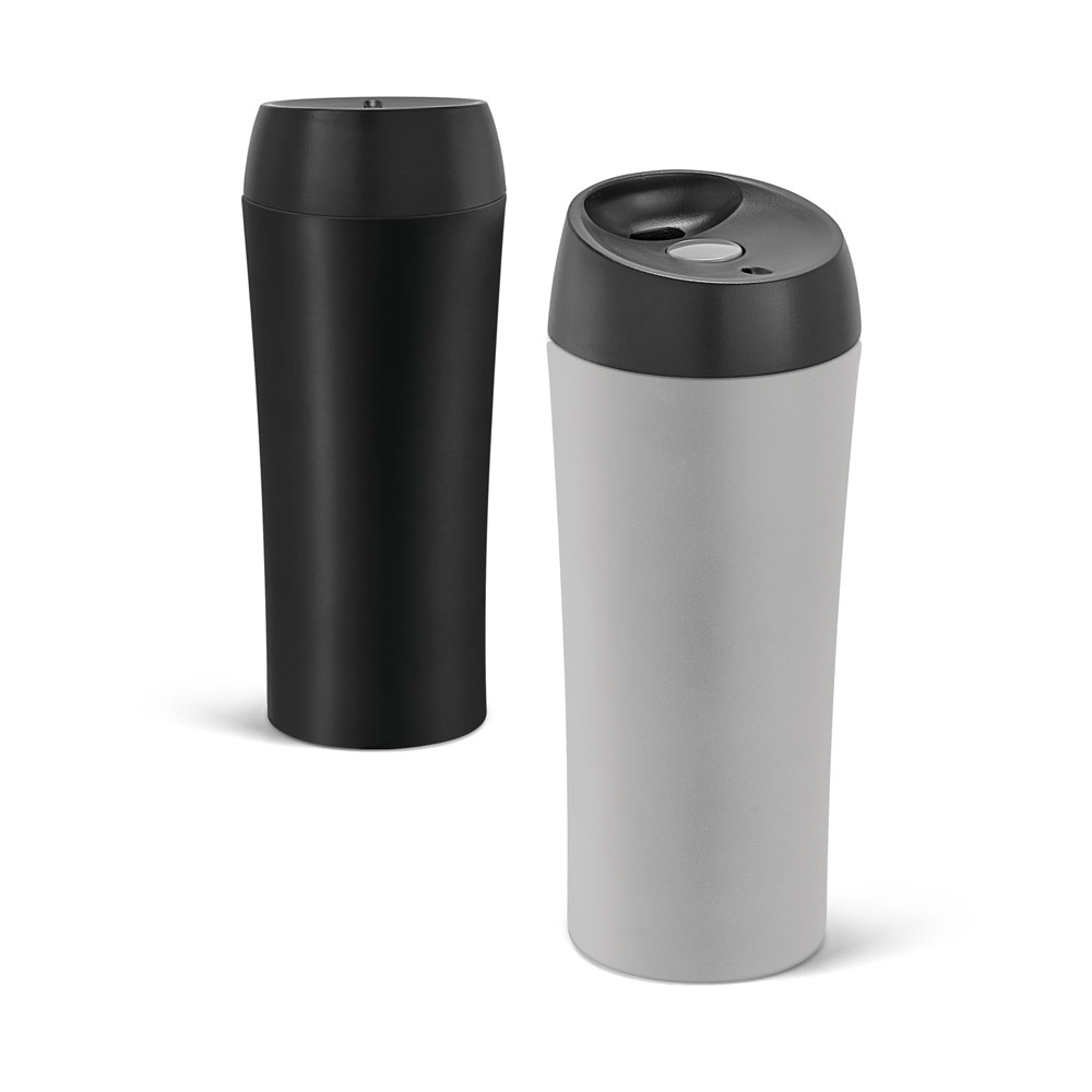 MONARDA. Copo de viagem em aço inoxidável e PP 470 mL