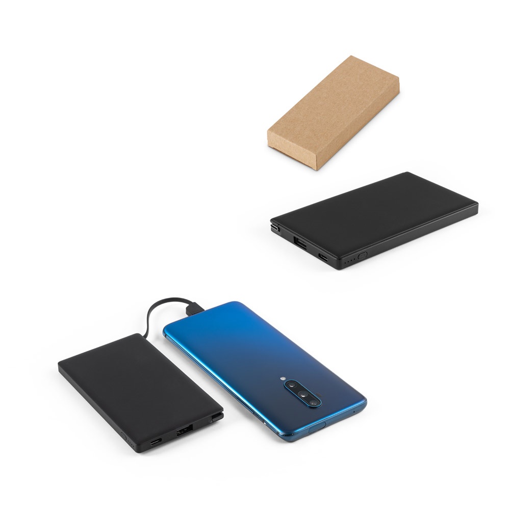 WIGNER. Power bank 4'000 mAh em ABS reciclado (100% rABS)
